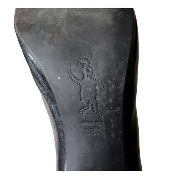 MARNI Ankle Booties Moto Biker Heeled Boots Black Soft Leather Size 38 8 - Picture 8 of 16